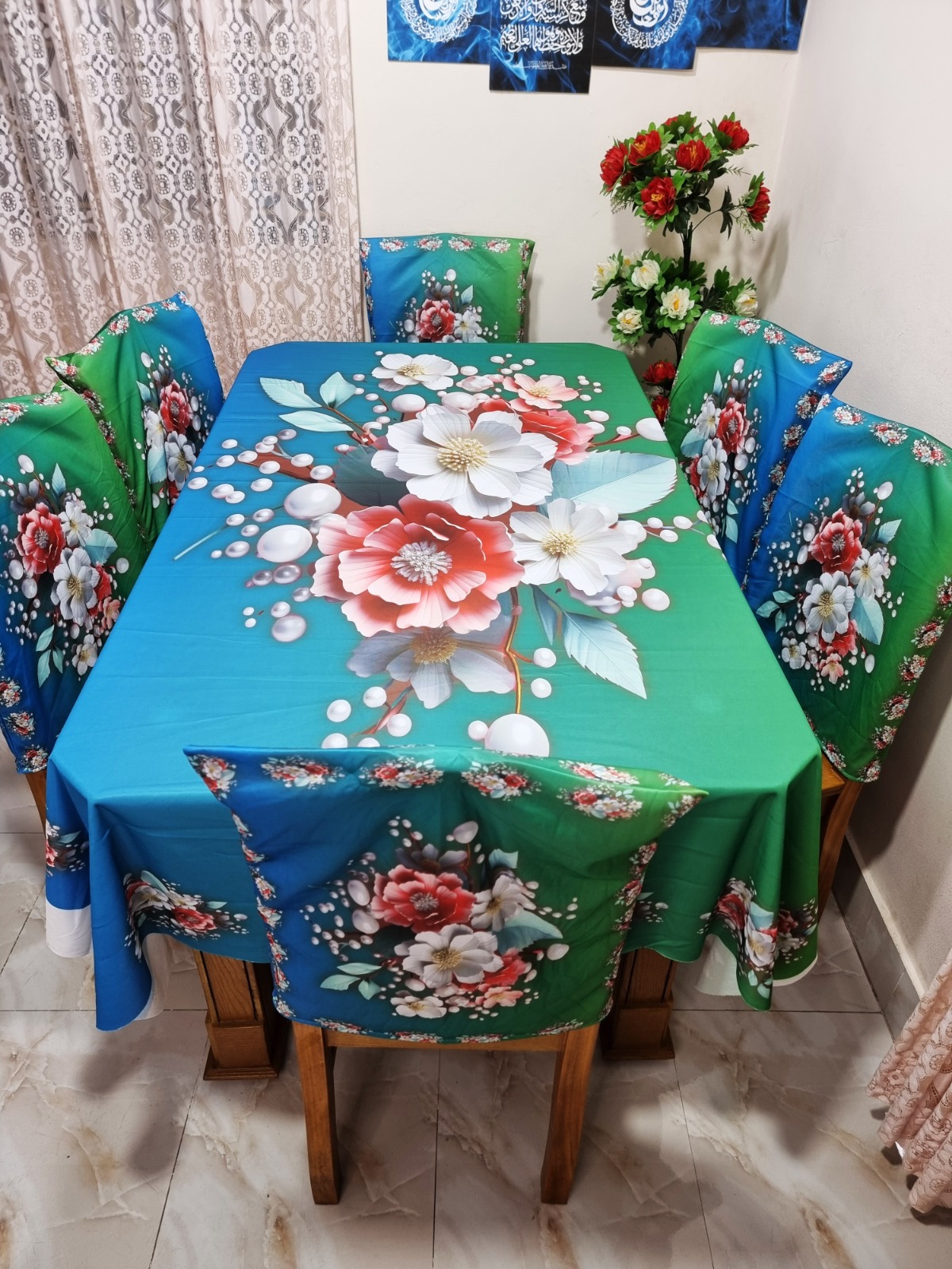 Buy china-premium-3d-print-table-cloth-set-bk-7570 at Best Price In Bangladesh