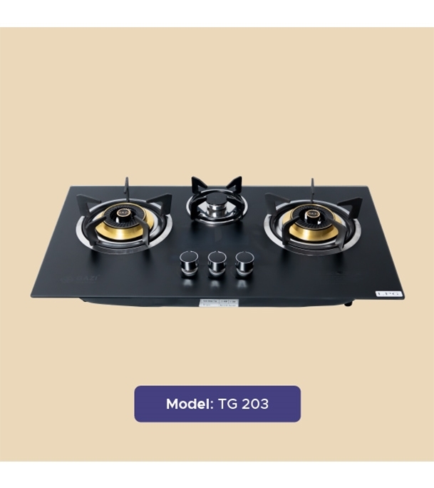 Picture of Gazi Smiss Gas Stove - High Quality Tempered Glass - TG - 203 (Natural Gas) (Best Price)