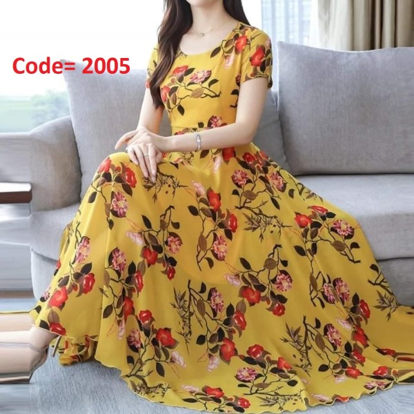 Picture of High Quality VIP Lilen Cotton Fabric And Printed Readymade Kurtis for Women.(2005)
