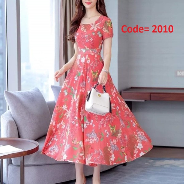 Picture of High Quality VIP Lilen Cotton Fabric And Printed Readymade Kurtis for Women.(2010)