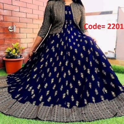 Picture of Exclusive designed Gown 1piece long kurti different koti, Gown long kurti For Stylish Women / Girls(2201)