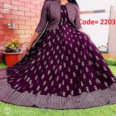 Picture of Exclusive designed Gown 1piece long kurti different koti, Gown long kurti For Stylish Women / Girls(2203)