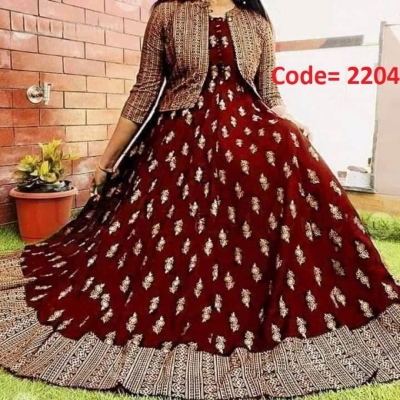 Picture of Exclusive designed Gown 1piece long kurti different koti, Gown long kurti For Stylish Women / Girls(2204)