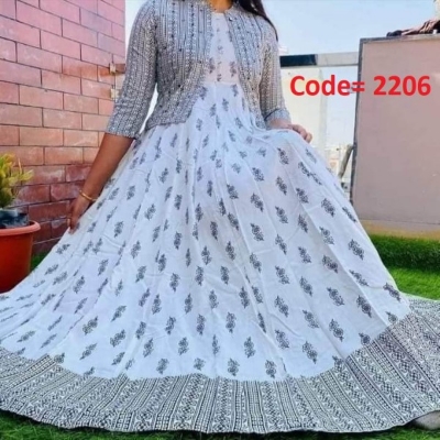 Picture of Exclusive designed Gown 1piece long kurti different koti, Gown long kurti For Stylish Women / Girls(2206)