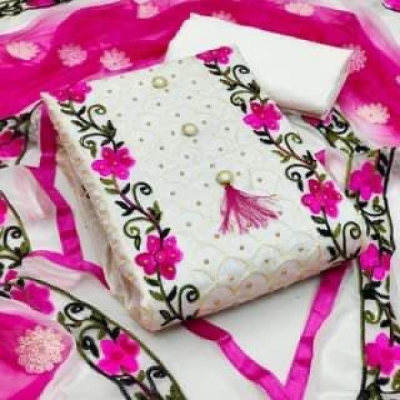 Picture of Ari Work embodari Cotton Stylish Gorgeous Three Piece Shalwar Kamiz Dresses AR-108