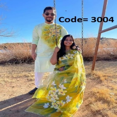 Picture of Block Printed Dhupian Silk Couple Set ( 3004 )