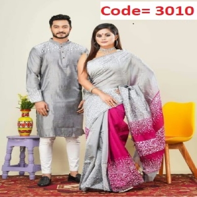 Picture of Block Printed Dhupian Silk Couple Set ( 3010 )
