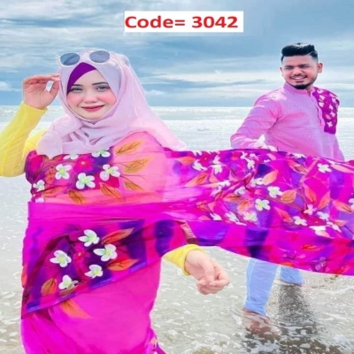 Picture of Block Printed Dhupian Silk Couple Set (3042)