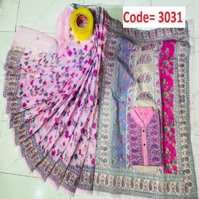 Picture of Block Printed Dhupian Silk Couple Set (3031)