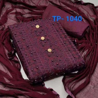 Picture of Exclusive Desighner Original Organza Fabric Embroidery and Puthi Work Salwar Kameez With Heavy Dollar Work Dupatta(1040)