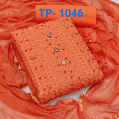 Picture of Exclusive Desighner Original Organza Fabric Embroidery and Puthi Work Salwar Kameez With Heavy Dollar Work Dupatta(1046)