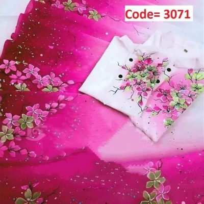 Picture of Block Printed Dhupian Silk Couple Set (3071)