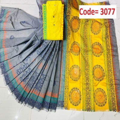 Picture of Block Printed Dhupian Silk Couple Set (3077)