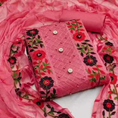 Picture of Ari Work embodari Cotton Stylish Gorgeous Three Piece Shalwar Kamiz Dresses AR-114