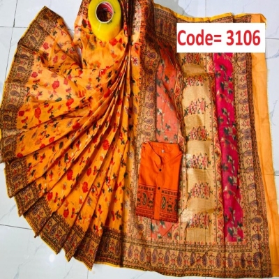 Picture of Block Printed Dhupian Silk Couple Set (3106)