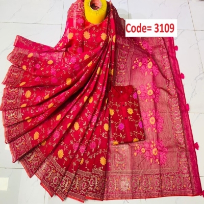 Picture of Block Printed Dhupian Silk Couple Set (3109)