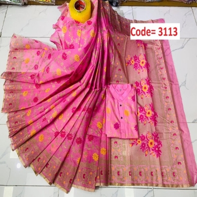 Picture of Block Printed Dhupian Silk Couple Set (3113)