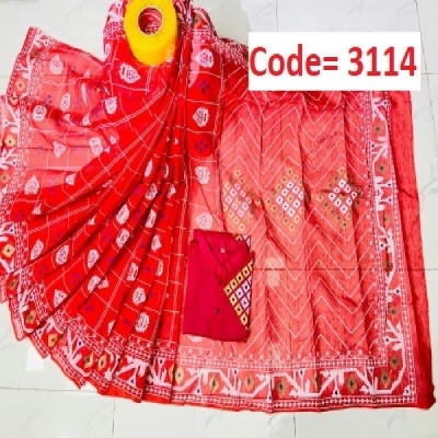 Picture of Block Printed Dhupian Silk Couple Set (3114)