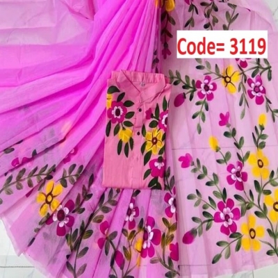 Picture of Block Printed Dhupian Silk Couple Set (3119)