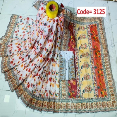 Picture of Block Printed Dhupian Silk Couple Set (3125)