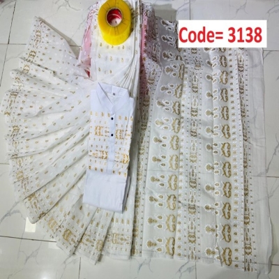 Picture of Block Printed Dhupian Silk Couple Set (3138)