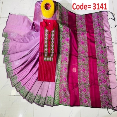 Picture of Block Printed Dhupian Silk Couple Set (3141)