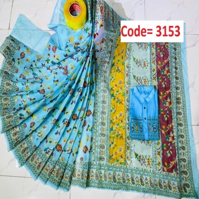 Picture of Block Printed Dhupian Silk Couple Set (3153)