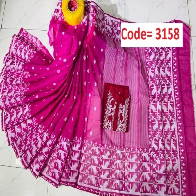 Picture of Block Printed Dhupian Silk Couple Set (3158)