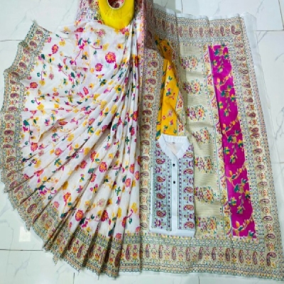 Picture of Block Printed Dhupian Silk Couple Set (3161)