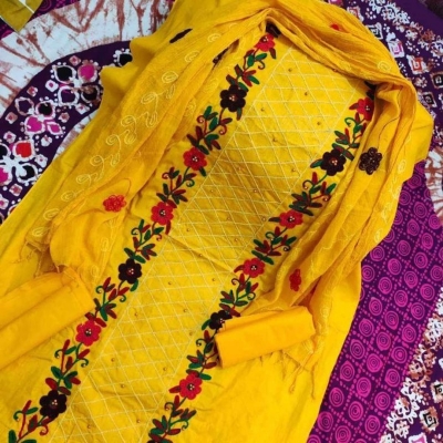 Picture of Ari Work embodari Cotton Stylish Gorgeous Three Piece Shalwar Kamiz Dresses AR-111