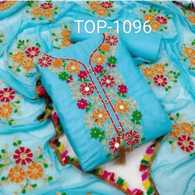 Picture of New exclusive Rangdhonu designed VIP Linen Amburtari Les Work 3 Piece For Stylish Women/Girls(1096)