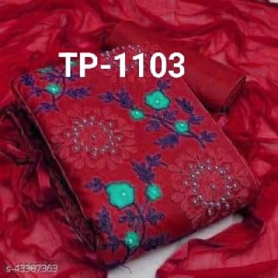 Picture of New exclusive Rangdhonu designed VIP Linen Amburtari Les Work 3 Piece For Stylish Women/Girls(1103)