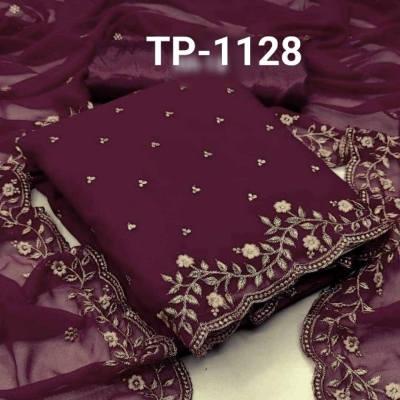 Picture of New exclusive Rangdhonu designed VIP Linen Amburtari Les Work 3 Piece For Stylish Women/Girls(1128)