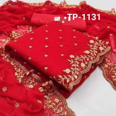Picture of Best quality embroidery work and print work ready made 3 pcs set.(1131)