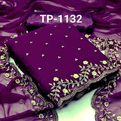 Picture of New exclusive Rangdhonu designed VIP Linen Amburtari Les Work 3 Piece For Stylish Women/Girls(1132)