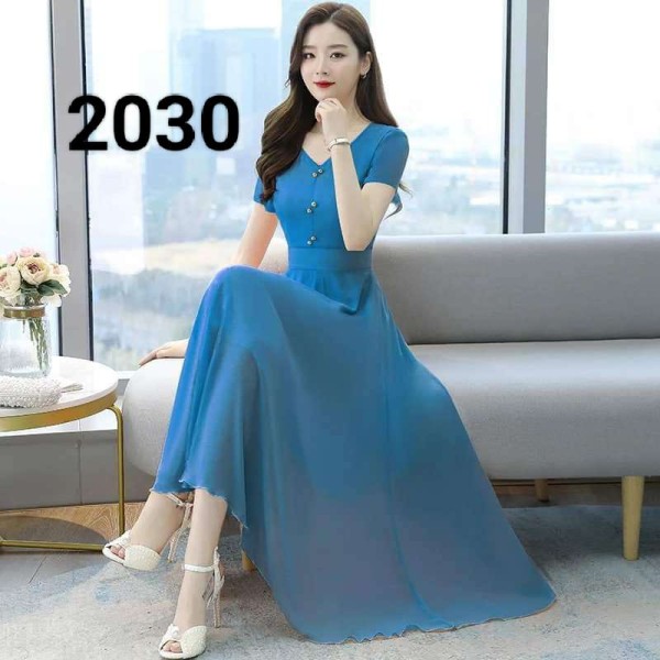 Picture of New Attractive Georjet Exclusive designed Gown 1piece long kurti For Stylish Women / Girls(2030)