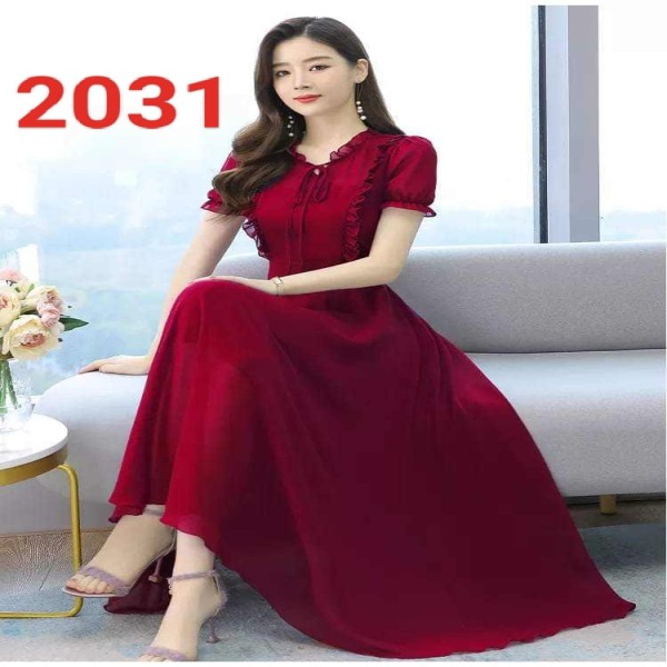 Picture of New Attractive Georjet Exclusive designed Gown 1piece long kurti For Stylish Women / Girls(2031)