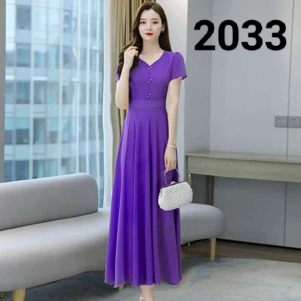 Picture of New Attractive Georjet Exclusive designed Gown 1piece long kurti For Stylish Women / Girls(2033)