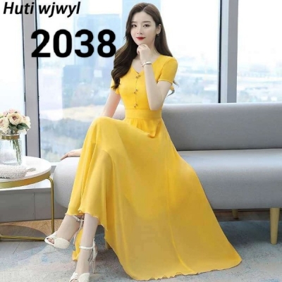 Picture of New Attractive Georjet Exclusive designed Gown 1piece long kurti For Stylish Women / Girls(2038)