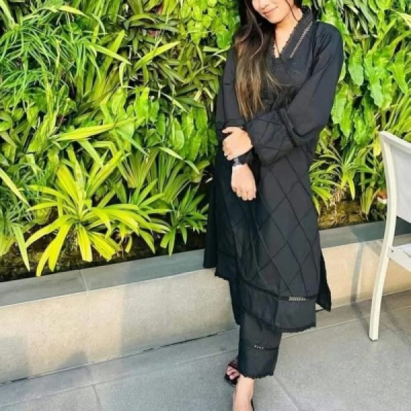 Picture of Fashionable Cotton Kurti Set(ku-12)