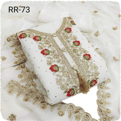 Picture of Embroidery & Stone Work Georgette Kameez Four Peace (GR-112)