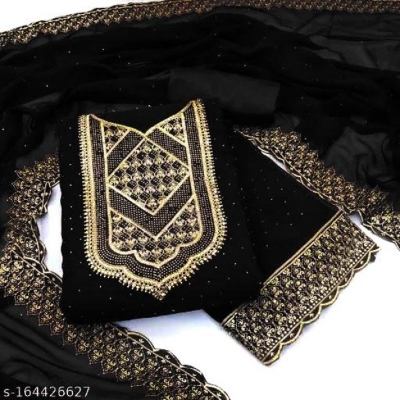 Picture of Embroidery & Stone Work Georgette Kameez Four Peace (GR-139)