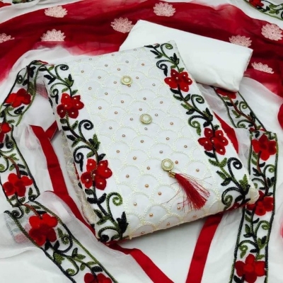 Picture of Ari Work embodari Cotton Stylish Gorgeous Three Piece Shalwar Kamiz Dresses(AR-107)