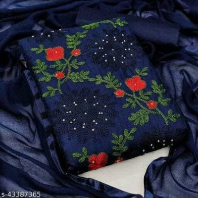 Picture of Ari Work embodari Cotton Stylish Gorgeous Three Piece Shalwar Kamiz Dresses(AR-122)