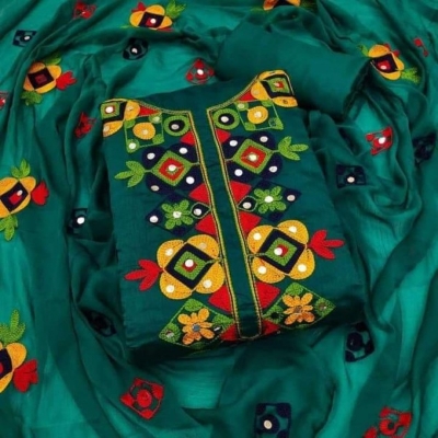 Picture of Ari Work embodari Cotton Stylish Gorgeous Three Piece Shalwar Kamiz Dresses(AR-138)