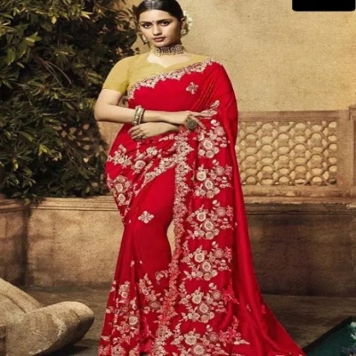 Picture of Georgette High Quality Embroidery Stylish Sharee (S- 150 )