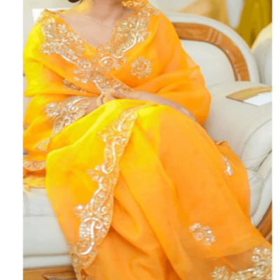 Picture of Georgette High Quality Embroidery Stylish Sharee ( S-172)