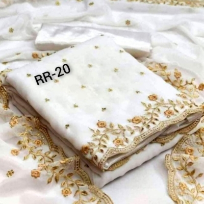 Picture of Embroidery & Stone Work Georgette Kameez Four Peace (GR-118)