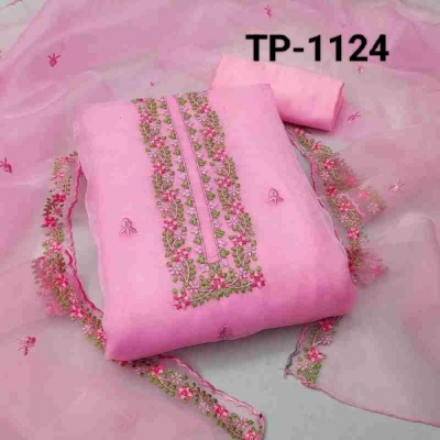 Picture of Embroidered Tissue Salwar Kameez 4 peace(1124)