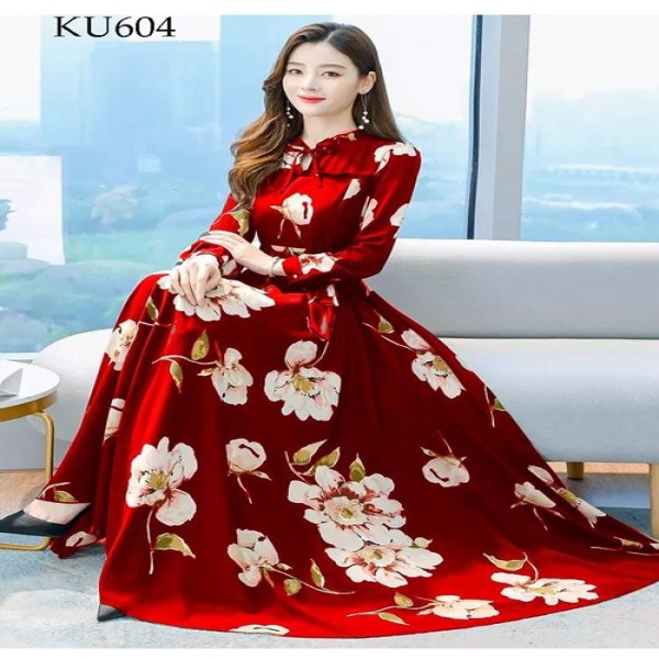 Picture of Attractive Stylish Women Premium-Quality Long Dress One Piece Tops For Girls Long Kurti Linen Fabric/girls(2042)